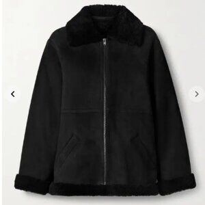 Nili Lotan  Brian Black Shearling Coat XS